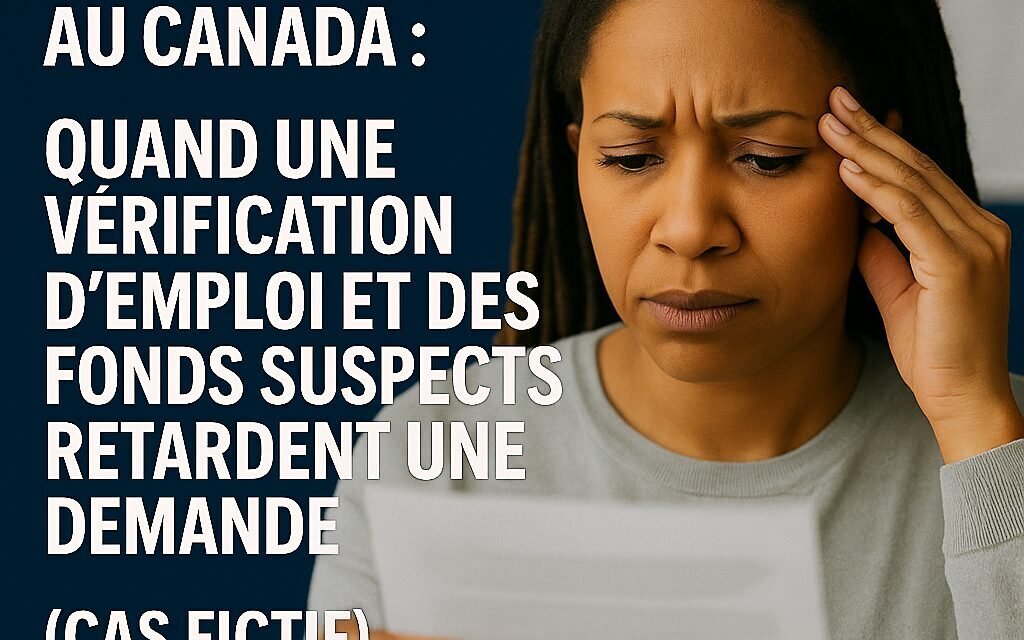 Résidence permanente au Canada : quand une vérification d’emploi et des fonds suspects retardent une demande (cas fictif, mai 2025)