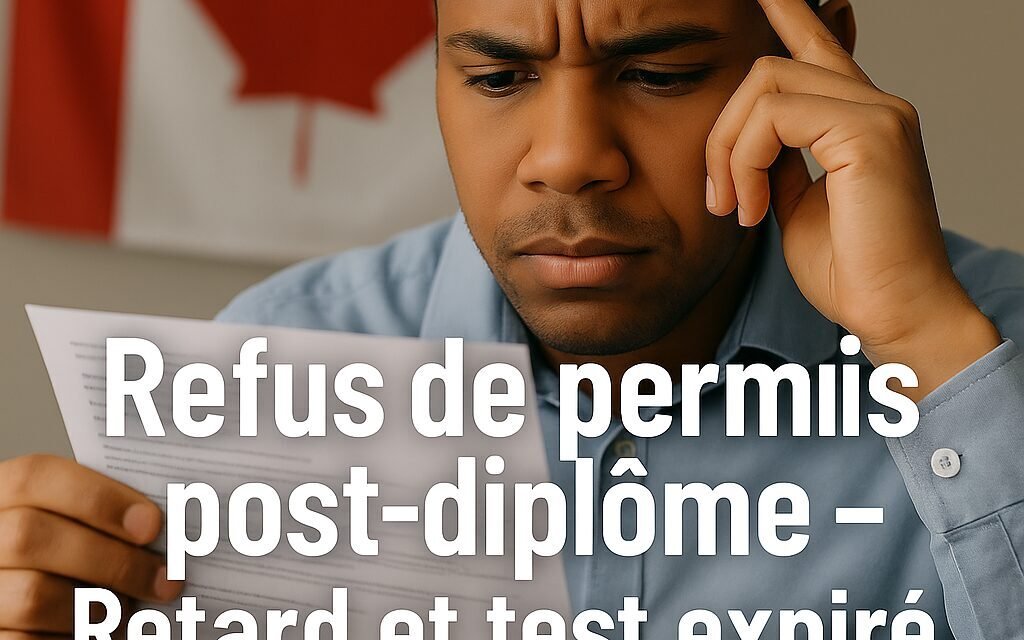 Permis de travail post-diplôme refusé : quand un simple retard et un test expiré font tout basculer (articles R181 et R205(c)(ii) du RIPR)