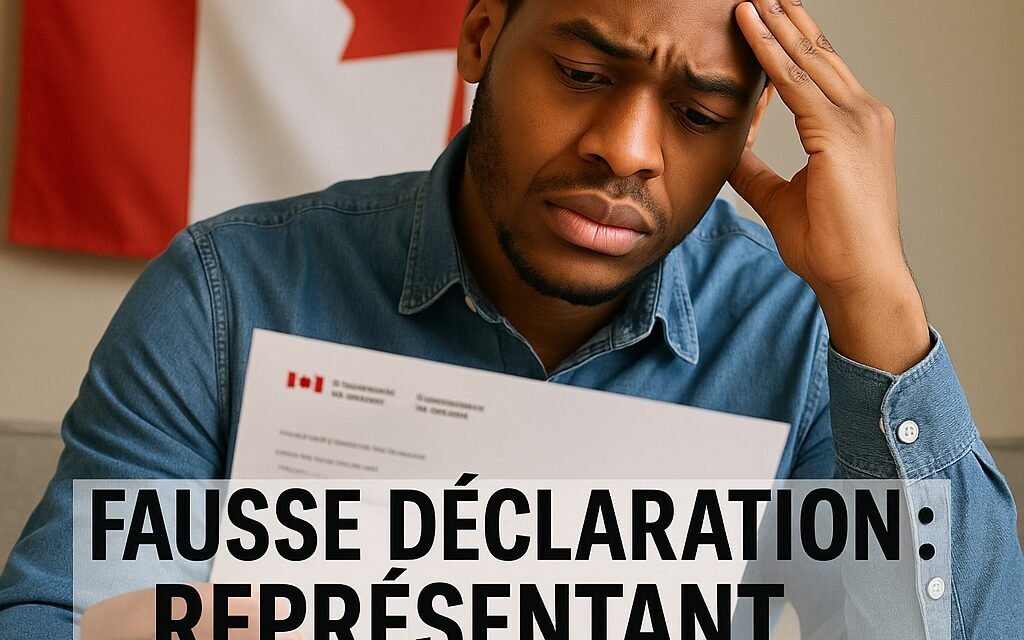 Fausse déclaration au Canada : comment un représentant non déclaré peut ruiner une demande de visa (cas fictif, 2025)