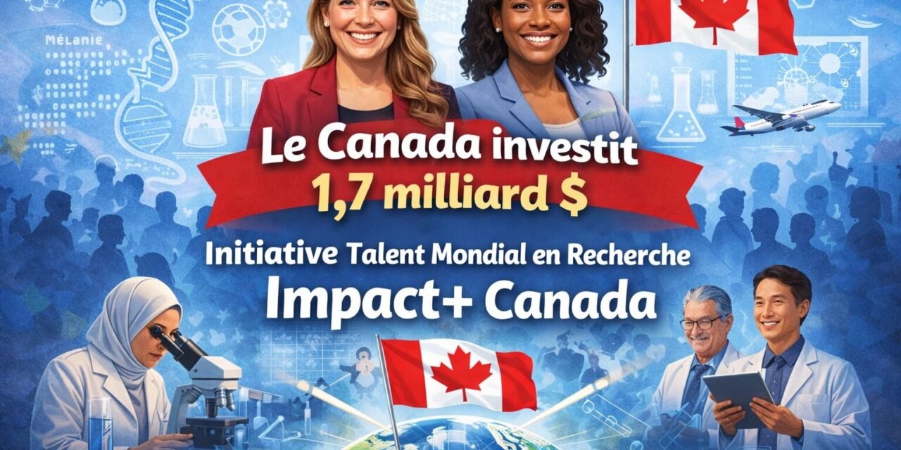 🇨🇦 Initiative Talent mondial en recherche Impact+ Canada : le Canada investit 1,7 milliard $ pour recruter les chercheurs les plus brillants du monde