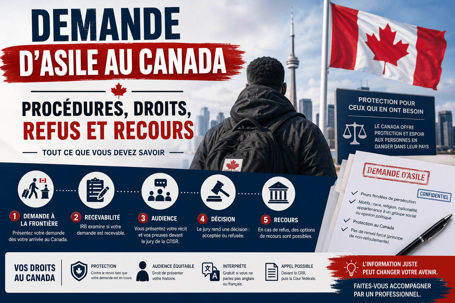 Infographie de la demande d'asile au Canada