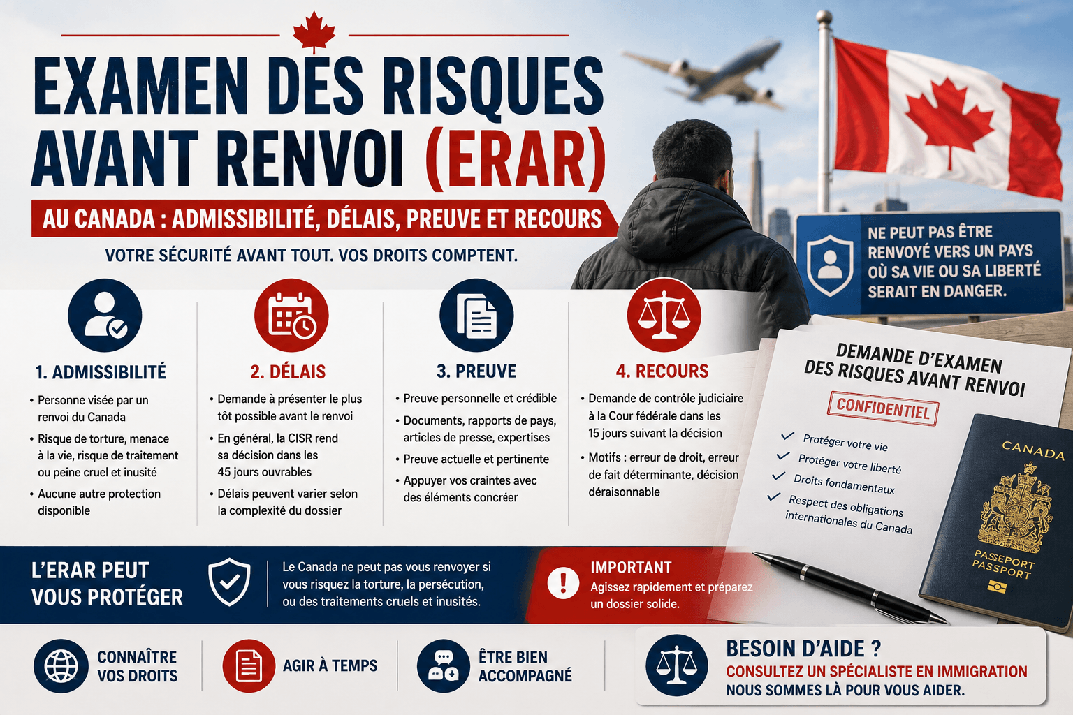 Infographie de l'examen des risques avant renvoi (ERAR)