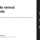 Bandeau du guide sur le report de renvoi au Canada de Ladoual Immigration Canada Inc., avec trois repères : trois types de mesures de renvoi, trente jours pour une interdiction de séjour, cinq décisions vérifiées.