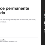 Bandeau du guide de Ladoual Immigration Canada sur la résidence permanente au Canada, annonçant cinq voies d'accès, six étapes de demande et cinq décisions vérifiées.