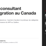 Bandeau du guide de Ladoual Immigration Canada sur comment devenir consultant en immigration au Canada : cinq étapes vers le permis, deux programmes reconnus et 135 questions à l'examen.